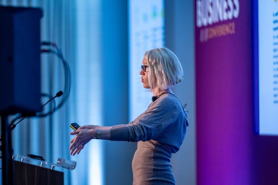 Speaker presenting in 2025 conference